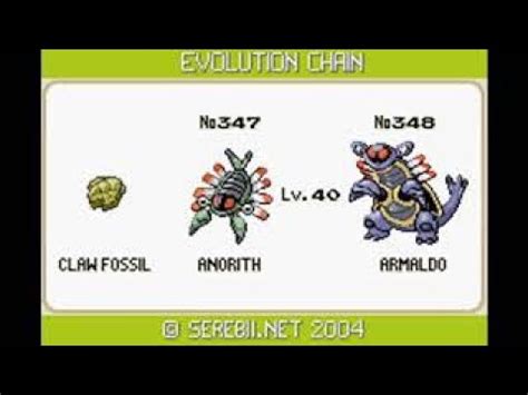 fossils pokemon emerald
